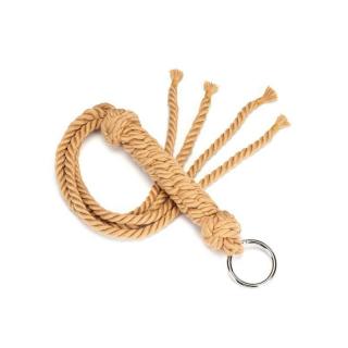 Liebe Seele Bound You II Rope Whip - fém korbács - 58 cm (barna)