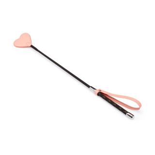 Liebe Seele Pink Organosilicon Riding Crop - fém lovaglópálca - 55 cm (ezüst-fekete-rózsaszín)