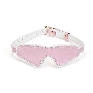 Liebe Seele White  Pink Fairy Goat Leather Blindfold - bőr szemmaszk (arany-rózsaszín)