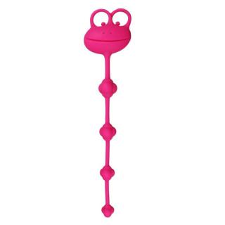 Lovetoy 10" Silicone Frog Anal Beads - szilikon, vízálló anál golyósor - 26,7 cm (rózsaszín)