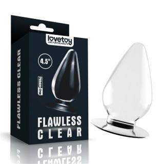 Lovetoy 4.5" Flawless Clear Anal Plug - vízálló anál dildó - 11,5 cm (átlátszó)