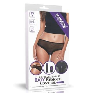 Lovetoy Ijoy Rechargeable Remote Control Vibrating Panties - akkus, távirányítós, vízálló, alsóba helyezhető vibrátor bugyival - 7,6 cm (fekete)