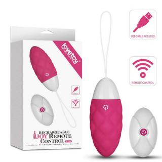Lovetoy IJOY Wireless Remote Control Rechargeable Egg - szilikon, akkus, távirányítós, vibrációs tojás - 8,1 cm (rózsaszín)