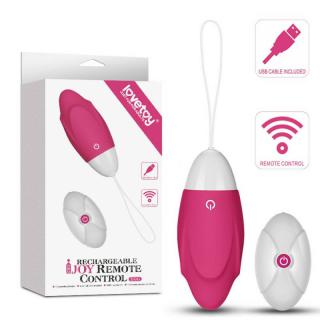 Lovetoy IJOY Wireless Remote Control Rechargeable Egg - szilikon, akkus, távirányítós, vibrációs tojás - 8,8 cm (rózsaszín)