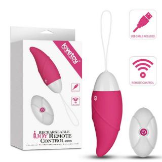 Lovetoy IJOY Wireless Remote Control Rechargeable Egg - szilikon, akkus, távirányítós, vibrációs tojás - 9,8 cm (rózsaszín)