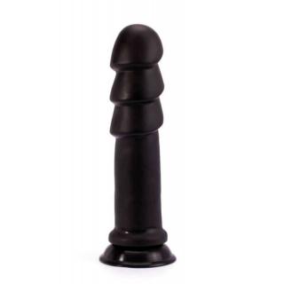 Lovetoy King-Sized Anal Ripples - letapasztható, vízálló anál dildó - 28,5 cm (fekete)