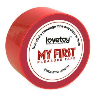 Lovetoy My First Non-Sticky Bondage Tape - kötöző (piros)