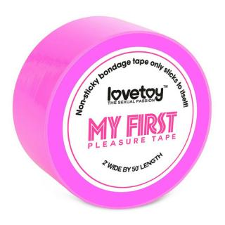 Lovetoy My First Non-Sticky Bondage Tape - kötöző (rózsaszín)