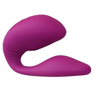 Lovetoy O-Sensual Double Rush - szilikon, akkus, távirányítós, vízálló, csiklóizgatós, G-pont vibrátor - 6,7/8 cm (lila)