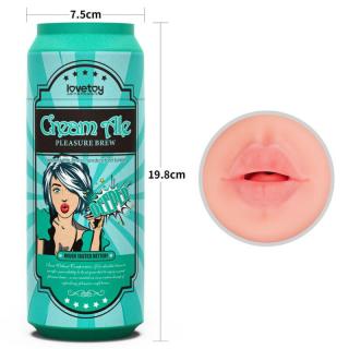 Lovetoy Pleasure Brew Masturbator-Cream Ale - vízálló száj maszturbátor - 19,8 cm (zöld-testszínű)