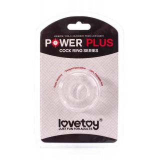 Lovetoy Power Plus Cockring 8 - vízálló péniszgyűrű (átlátszó)