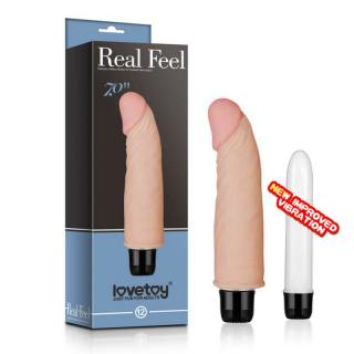 Lovetoy Real Feel 7.5" Realistic Vibrator - G-pontos, vízálló, élethű vibrátor - 16,5 cm (testszínű)
