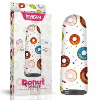 Lovetoy Rechargeable Donut Massager - akkus, vízálló mini vibrátor - 8,5 cm (többszínű)