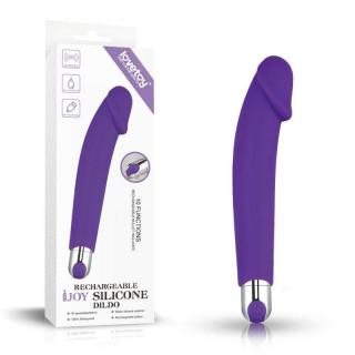 Lovetoy Rechargeable Ijoy Silicone Dildo - szilikon, akkus, vízálló vibrátor - 16,5 cm (lila)