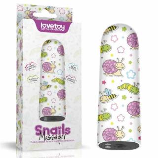 Lovetoy Rechargeable Snails Massager - akkus, vízálló mini vibrátor - 8,5 cm (többszínű)