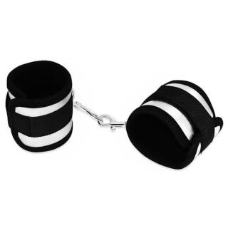 Lovetoy Struggle My Handcuff - fém, pamut bilincs (ezüst-fekete)
