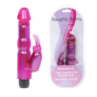 LyBaile Naughty Bunny - vízálló, csiklókaros, nyuszis vibrátor - 21,5 cm (rózsaszín)