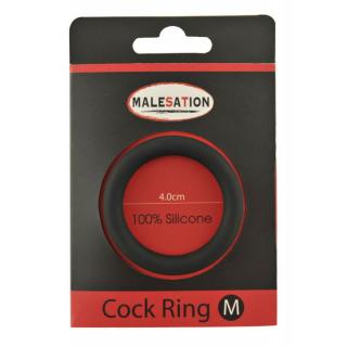 Malesation Silicone Cock Ring - szilikon, vízálló péniszgyűrű - M méret (fekete)