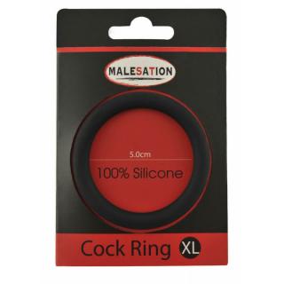 Malesation Silicone Cock Ring - szilikon, vízálló péniszgyűrű - XL méret (fekete)