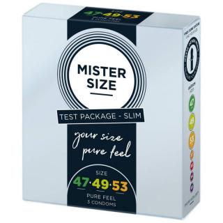 Mister Size egyedi méretű óvszer - 47-49-53 mm (3 db)