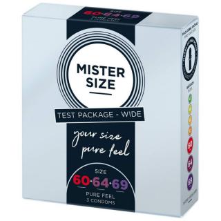 Mister Size egyedi méretű óvszer - 60-64-69 mm (3 db)