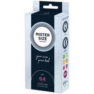 Mister Size egyedi méretű óvszer - 64 mm (10 db)