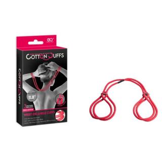 Nmc Cotton Cuffs - fém, pamut kötöző - 30 cm (piros)