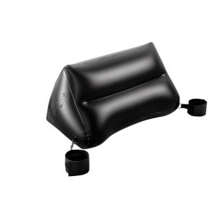 Nmc Dark Magic Inflatable Love Cushion With Cuffs - felfújható szexpárna csuklópánttal - 60 cm (fekete)