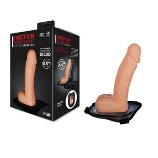 Nmc Erection Assistant 8.5" Hollow Strap-On - herés, élethű dildó hámmal - 21,5 cm (testszínű)