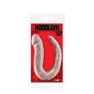 Nmc Hoodlum 16" U-Shaped Dong - kétvégű, élethű dildó - 41 cm (testszínű)