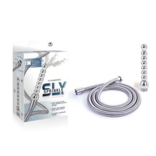 Nmc Hydro Series Sly Sprinkle Supreme Cleansing System Ribbed - fém intimzuhany - 11,9/100 cm (ezüst)