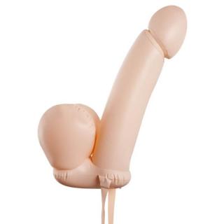 Nmc Jolly Booby-Inflatable Penis - felcsatolható, felfújható pénisz - 69 cm (testszínű)