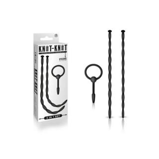 Nmc Knot-Knot Silicone Urethral Sounding Kit II - szilikon BDSM szett (fekete)