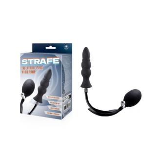 Nmc Strafe Inflatable Plug With Pump IV - fém, vízálló, felfújható anál dildó - 11,4/17,8 cm (fekete)