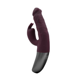 Nmc Titanz 7" Silicone Rechargeable Vibrator - szilikon, akkus, forgófejes, vízálló, csiklókaros vibrátor - 17,7 cm (piros)