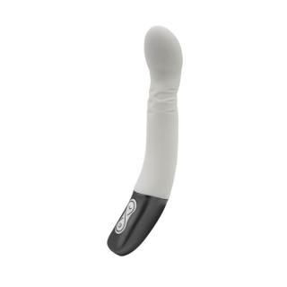 Nmc Titanz 8" Silicone Rechargeable Vibrator - szilikon, akkus, forgófejes, vízálló G-pont vibrátor - 20,3 cm (fehér)