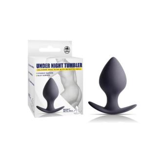 Nmc Under Night Tumbler Anal Plug With Weighted Ball III - szilikon, vízálló anál dildó - 9,9 cm (fekete)