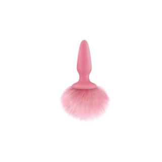 NS Novelties Bunny Tails - szilikon, vízálló anál dildó - 10,3 cm (rózsaszín)