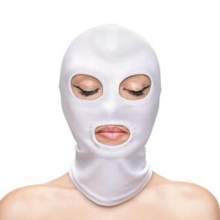 NS Novelties Fetish  Fashion Eyes  Mouth Hood - nylon maszk (fehér)