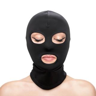 NS Novelties Fetish  Fashion Eyes  Mouth Hood - nylon maszk (fekete)