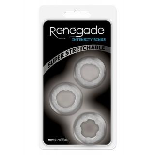 NS Novelties Renegade Intensity Rings - vízálló péniszgyűrű (átlátszó)