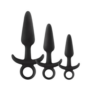 NS Novelties Renegade Men's Tool Kit - szilikon, vízálló vibrátor szett - 4,6/5,1/6,2 cm (fekete)