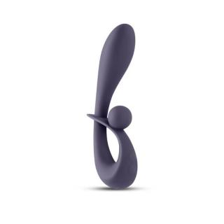 NS Novelties Secrets Forte - szilikon, akkus, csiklóizgatós, G-pontos, vízálló vibrátor - 19,8 cm (szürke)
