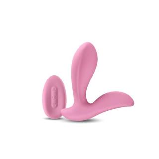 NS Novelties Secrets Rain - szilikon, akkus, távirányítós, vízálló vibrátor - 11,3 cm (rózsaszín)