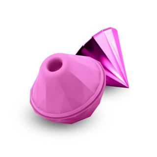 NS Novelties Sugar Pop Jewel - szilikon, akkus, vízálló, gyémánt alakú csiklóizgató vibrátor - 7 cm (rózsaszín)