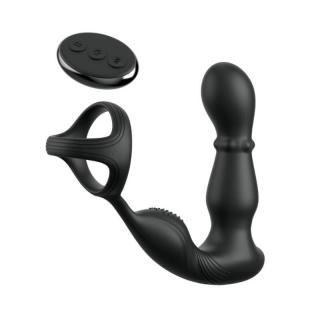 Pipedream Anal Fantasy Elite Collection Ass-Gasm Slide  Glide - szilikon, akkus, távirányítós, vízálló prosztata vibrátor - 19 cm (fekete)