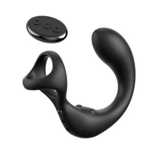 Pipedream Anal Fantasy Elite Collection Ass-Gasm Taint-Alizer - szilikon, akkus, távirányítós, vízálló prosztata vibrátor - 14 cm (fekete)