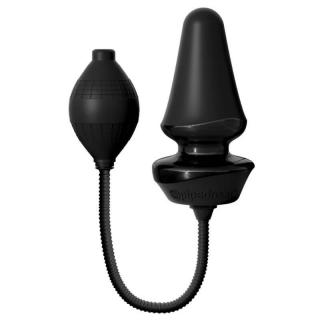 Pipedream Anal Fantasy Elite Collection Inflatable Silicone Butt Plug - szilikon, vízálló, felfújható anál dildó - 12 cm (fekete)