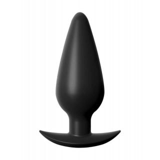 Pipedream Anal Fantasy Elite Collection Small Weighted Silicone Plug - szilikon, vízálló anál dildó - 10,4 cm (fekete)
