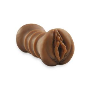 Pipedream Extreme Toyz Flip Me Over - vízálló, élethű vagina és popsi maszturbátor (barna)